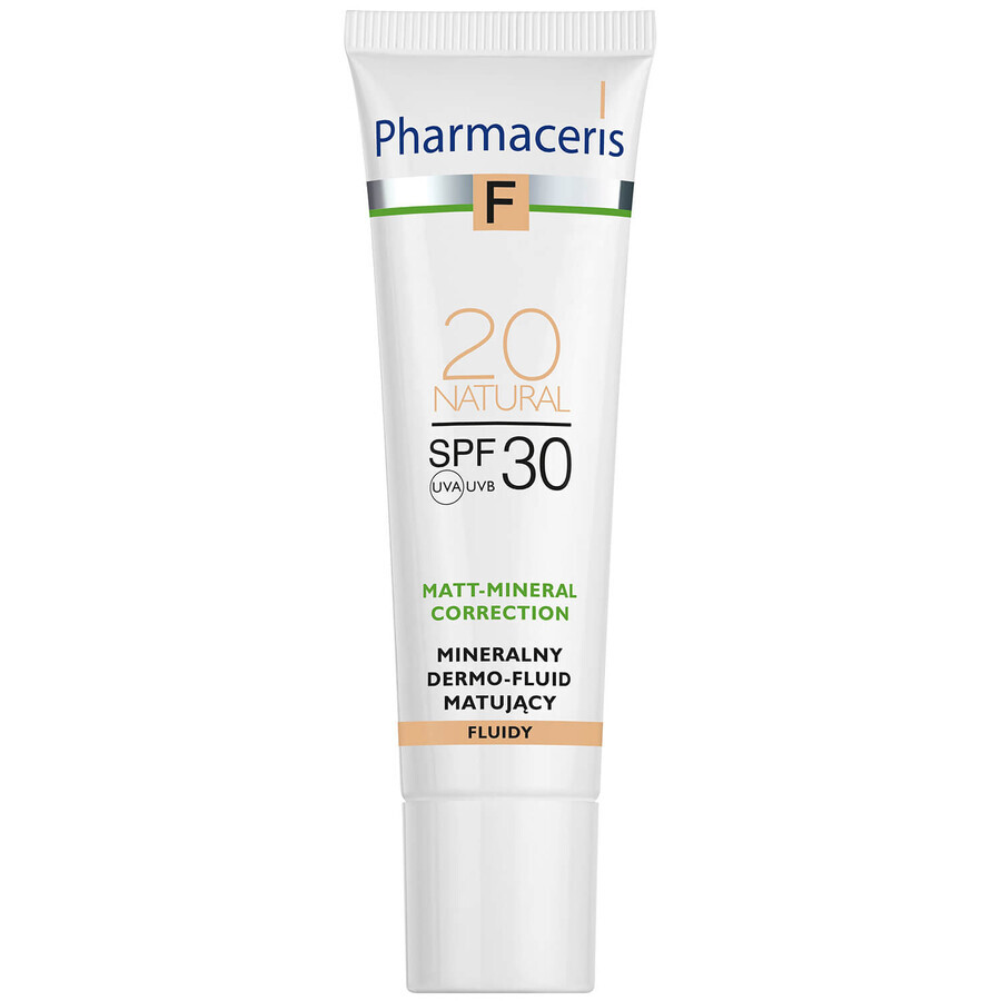 Pharmaceris F Matt-Mineral-Correction, dermofluido mineral matificante, 20 Natural, SPF 30, 30 ml