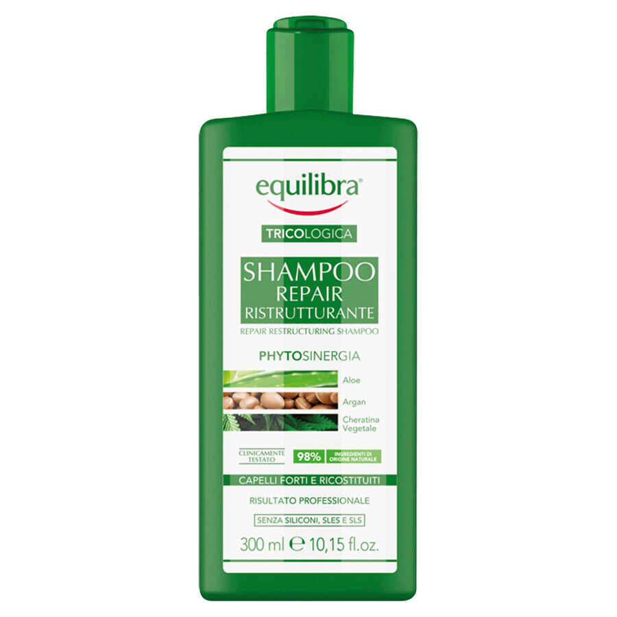 Equilibra Tricologica, Champú reestructurante restaurador, 300 ml