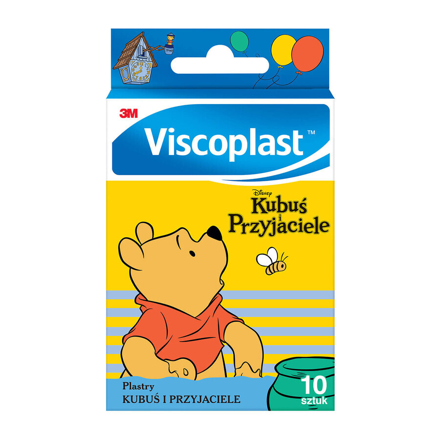 Viscoplast Winnie the Pooh and Friends, patches for children, 10 pieces