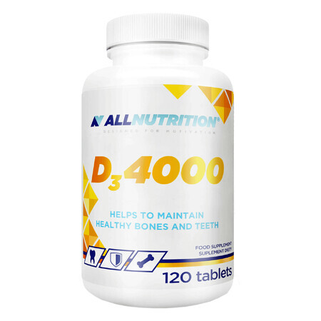 Allnutrition D3 4000, vitamin D 100 µg, 120 tablets