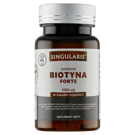 Singularis Superior Biotin Forte 5000 µg, 60 cápsulas vegetales