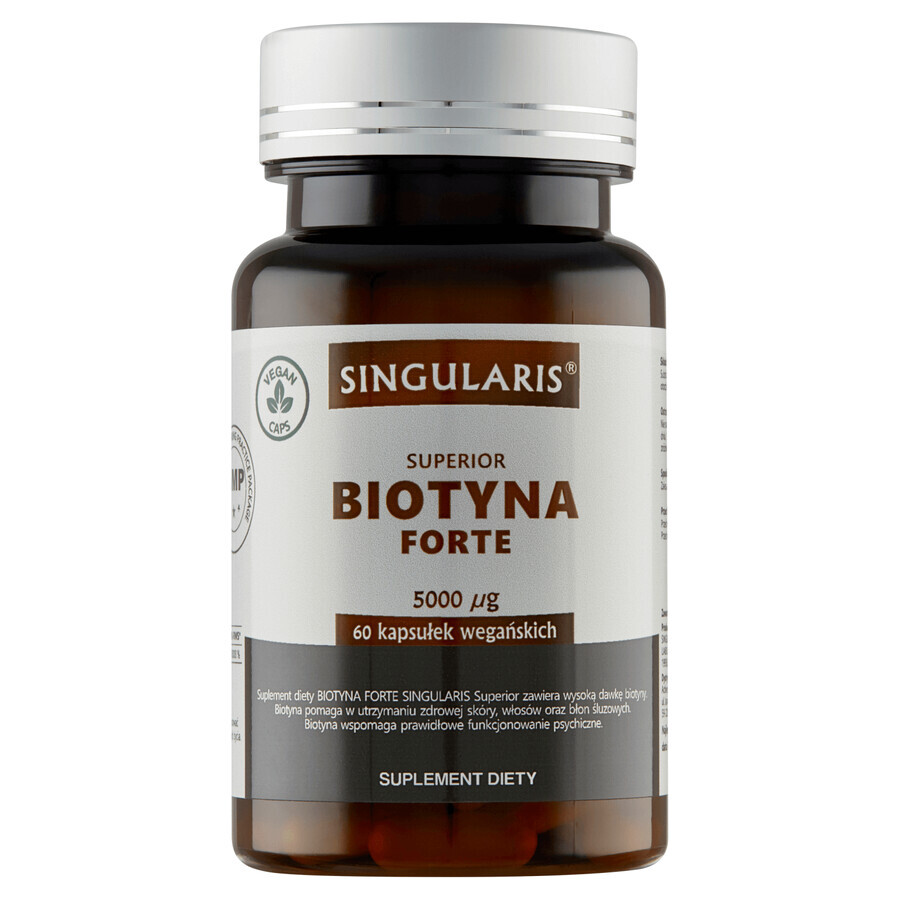 Singularis Superior Biotin Forte 5000 µg, 60 cápsulas vegetales