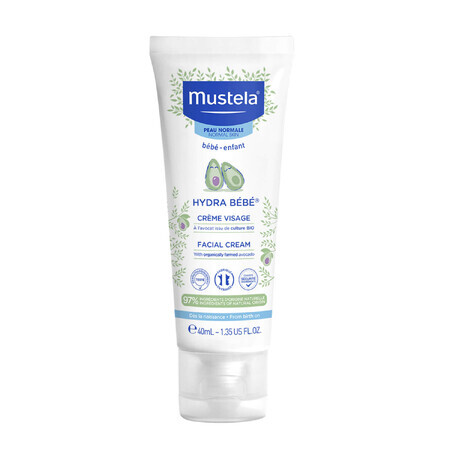 Mustela Bebe Enfant HydraBebe, Face cream, from birth, 40 ml