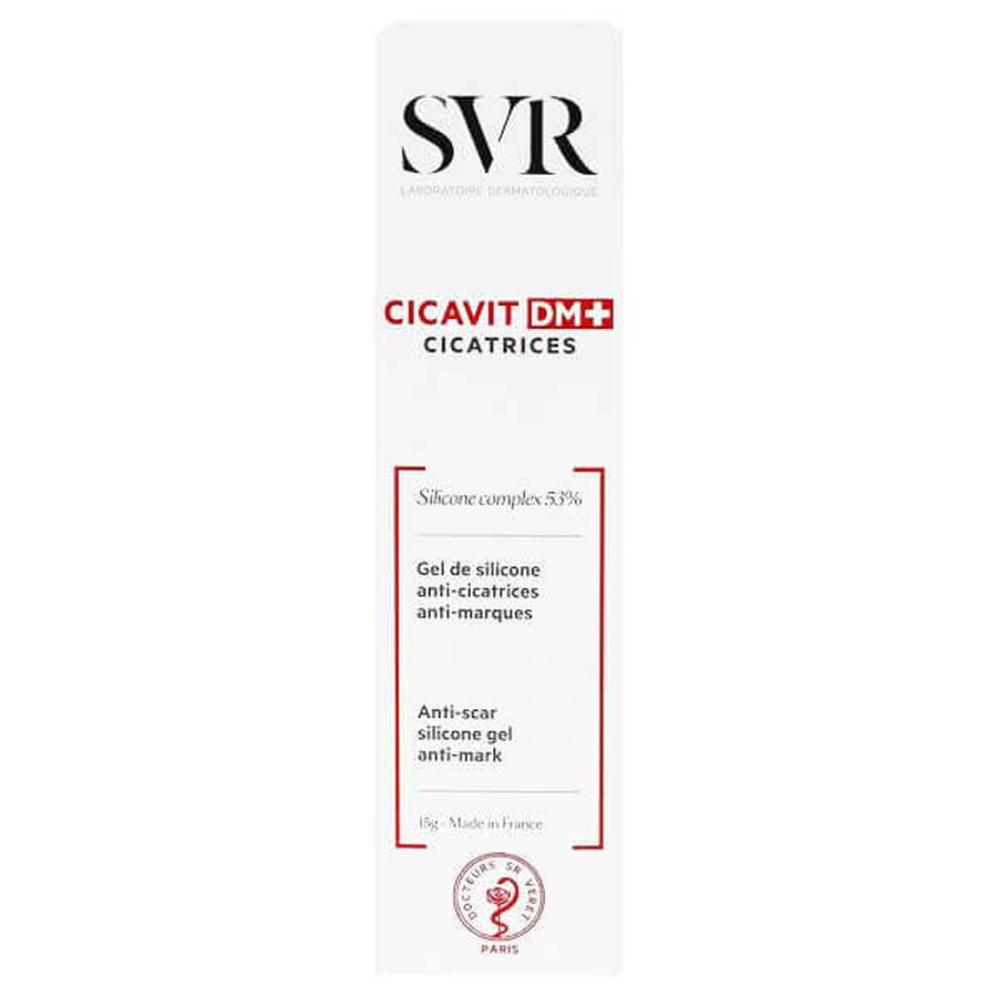 SVR Cicavit DM+ Cicatrices, gel de silicona para cicatrices, 15 g