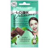 Eveline Cosmetics Look Delicious, organic smoothing face mask with natural peeling, mint and chocolate, 10 ml