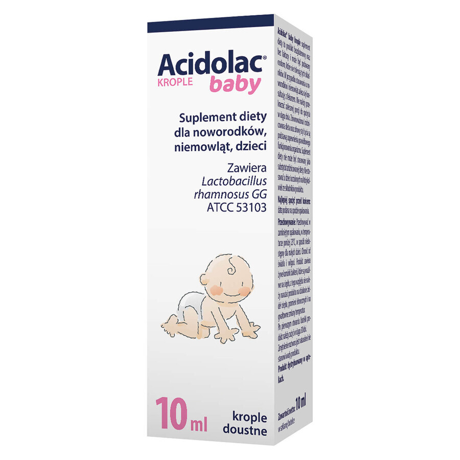 Acidolac Baby, gotas orales para recién nacidos, lactantes y niños, 10 ml