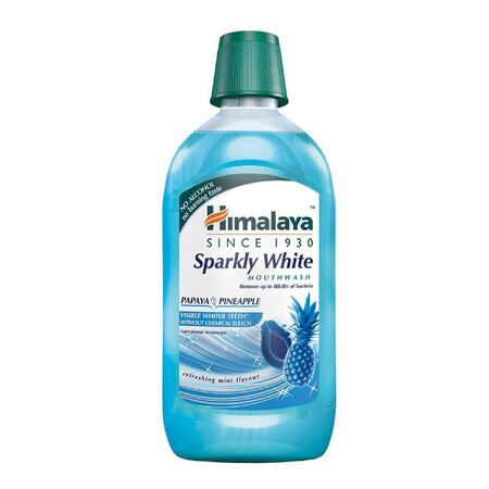 Himalaya Sparkly White, apă de gură de albire, fără alcool, 450 ml