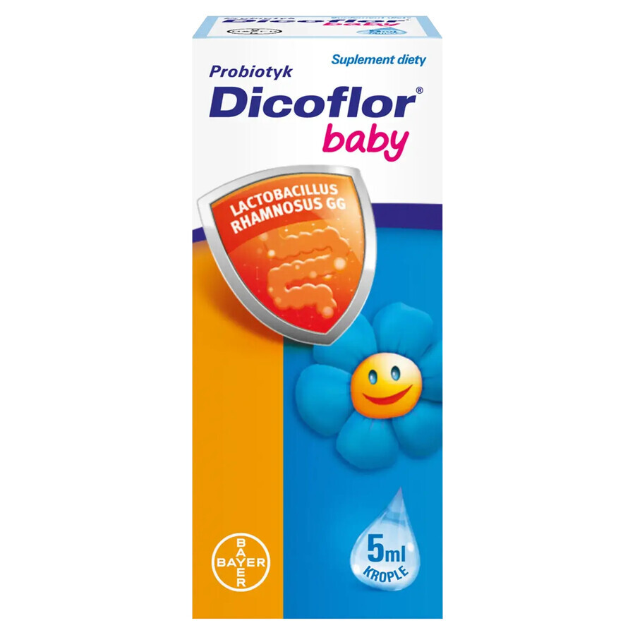 Gocce Probiotiche per Neonati Dicoflor Baby, 5 ml, Bayer