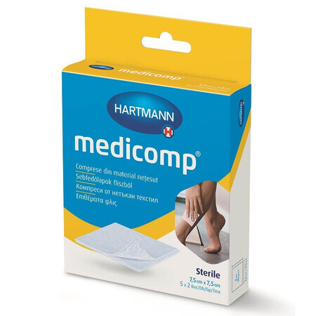 Caja estéril Medicomp 7,5x7,5cm, 5 piezas, Hartmann