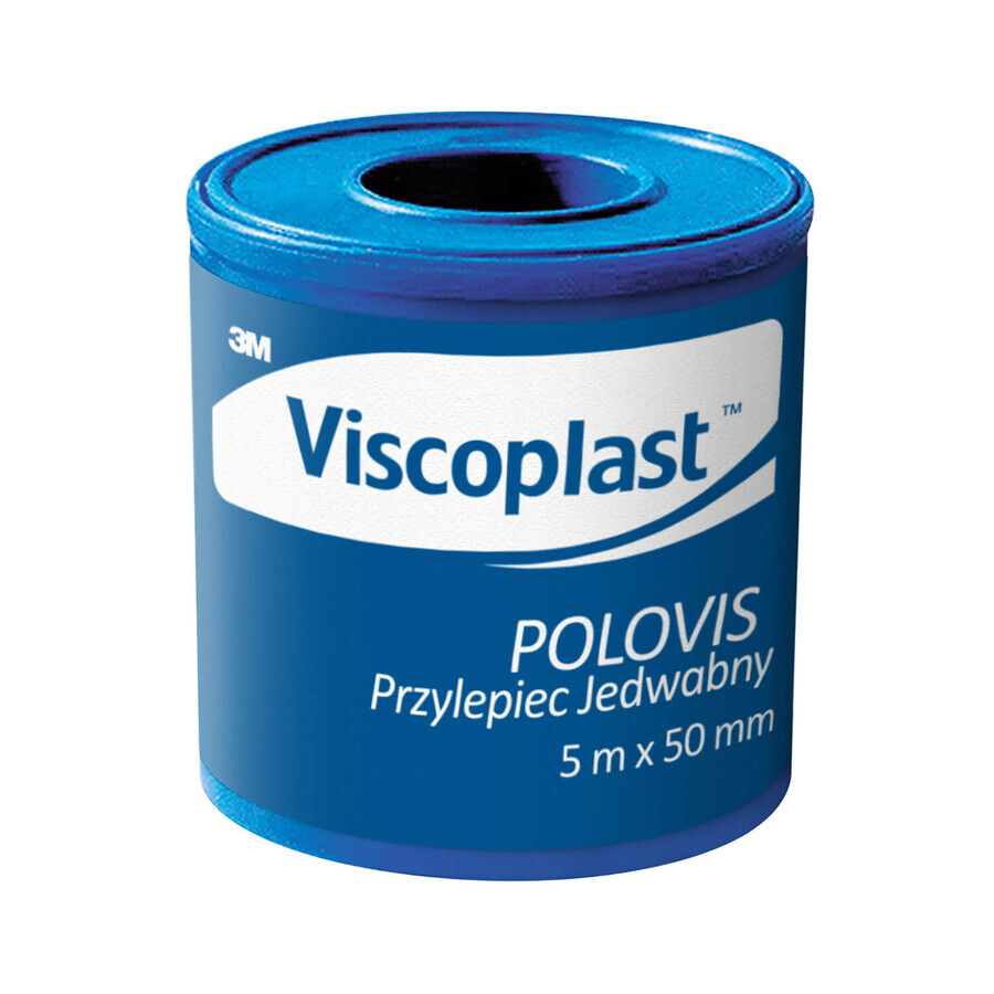 Viscoplast Polovis, adhesivo de seda, 5 m x 50 mm, 1 pieza