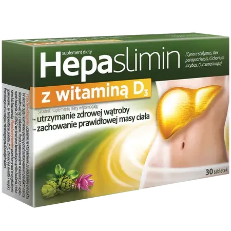 Hepaslimin con vitamina D3, 30 comprimidos recubiertos con película