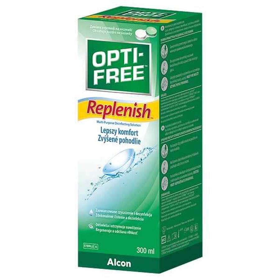 Opti-Free Replenish, solución para lentillas, 300 ml