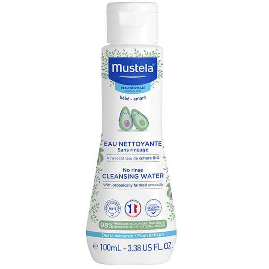 Mustela Bebe Enfant, agua limpiadora sin aclarado, desde el nacimiento, 100 ml