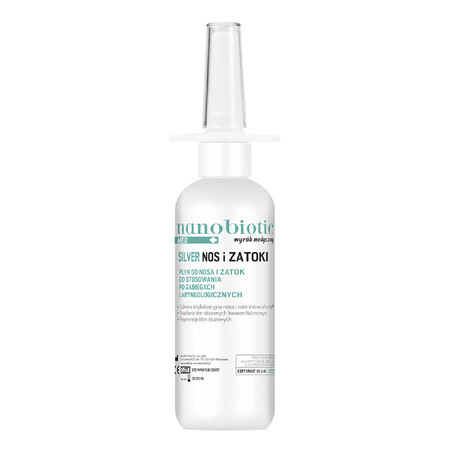 Nanobiotic Med Silver Nez et Sinus, protection contre les infections, spray, 30 ml