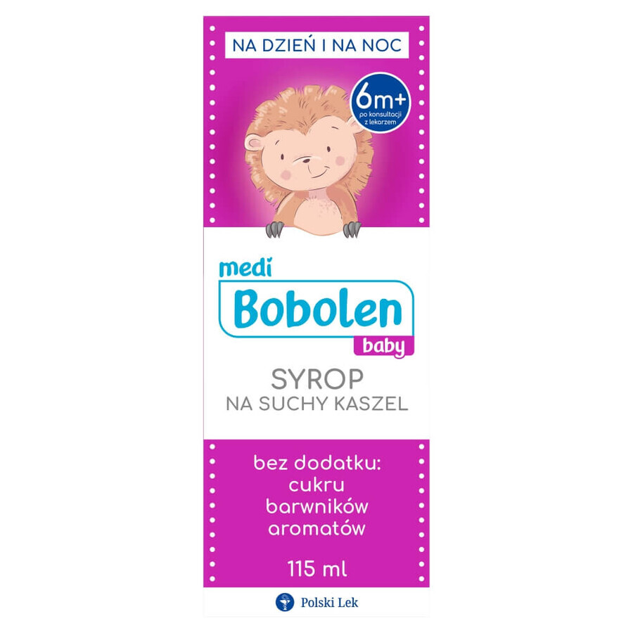 Bobolen Baby, jarabe para la tos seca, 115 ml