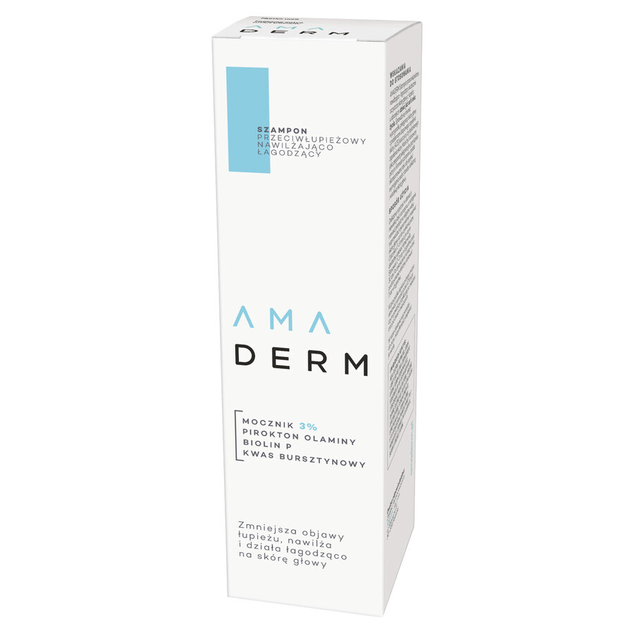 Amaderm, moisturizing and soothing anti-dandruff shampoo, 150 ml