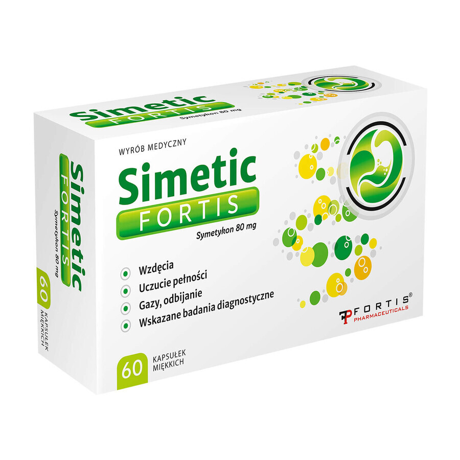 Simetic Fortis 80 mg, 60 cápsulas blandas