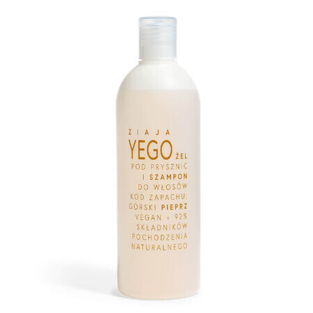 Ziaja Yego, gel de ducha y champú, pimienta de montaña, 400 ml