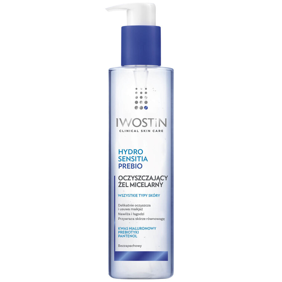 Iwostin Hydro Sensitia Prebio, Cleansing micellar gel, all skin types, 200 ml