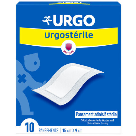 Urgo Urgosterile, pansement stérile, autocollant, 10 cm x 15 cm, 10 pièces