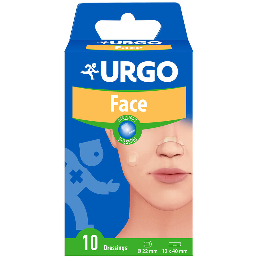 Urgo Face, apósito facial pequeño, 10 uds.