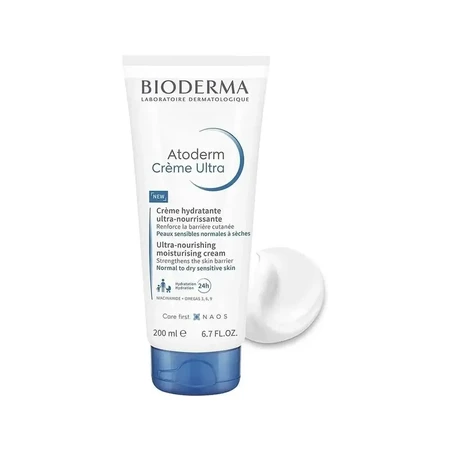 Bioderma Atoderm Creme Ultra, crema hidratante corporal ultranutritiva, piel normal, seca y sensible, 200 ml