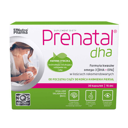 DHA prenatal, 30 cápsulas