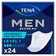 Tena Men Active Fit, plantillas anat&#243;micas para hombre, Nivel 1, 24 unidades