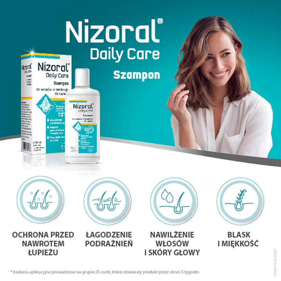 Nizoral Daily Care, champú para cabellos con tendencia a la caspa, 200 ml