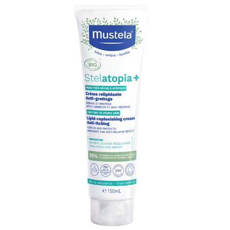 Mustela Stelatopia+, crema rellenadora de lípidos, 150 ml