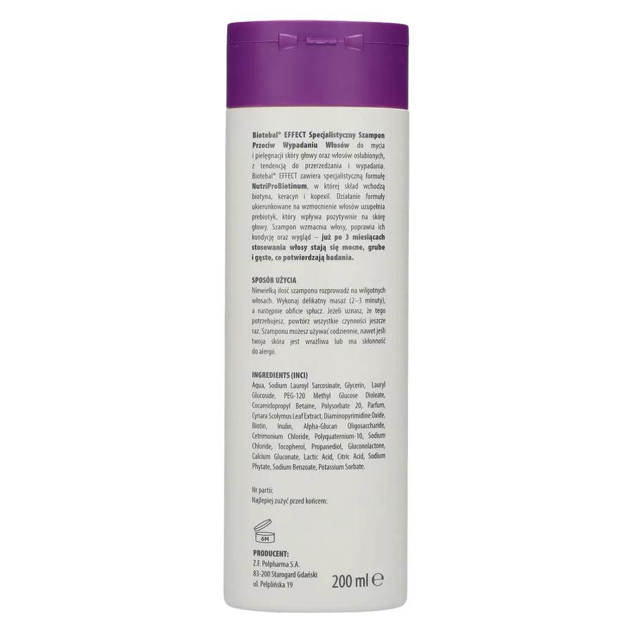 Biotebal Effect, champú especializado contra la caída del cabello, 200 ml