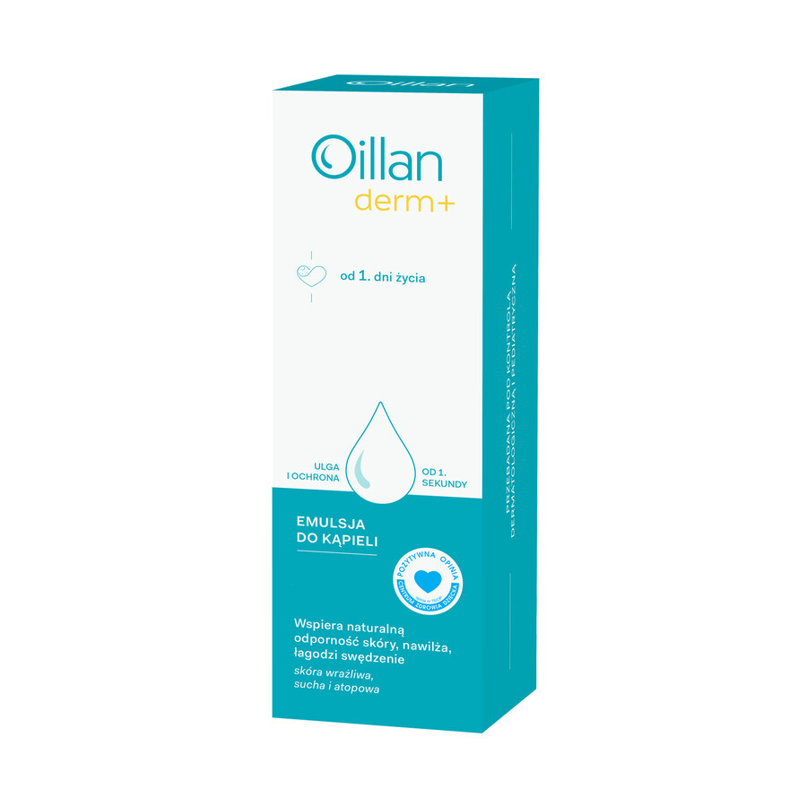 Oillan Derm+, bademulsie, vanaf 1 dag oud, 200 ml