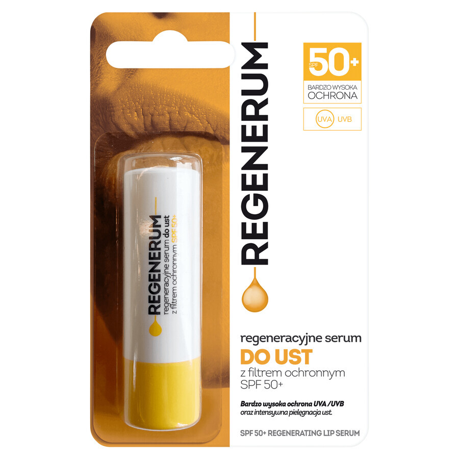 Regenerum, suero labial regenerador, FPS 50+, 5 g