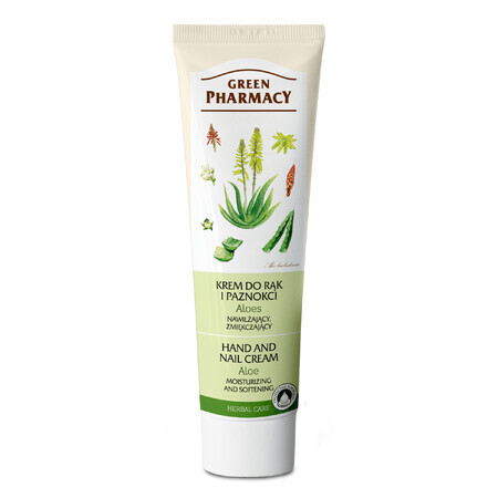 Green Pharmacy, Moisturizer for hands and nails, softening, aloe vera, 100 ml