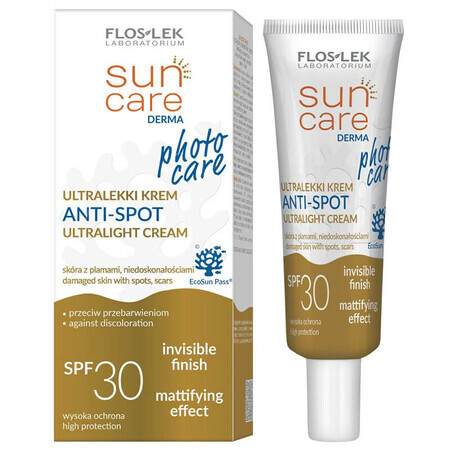 Flos-Lek Sun Care Photo Care, crème anti-taches ultra-légère, SPF 30, 30 ml