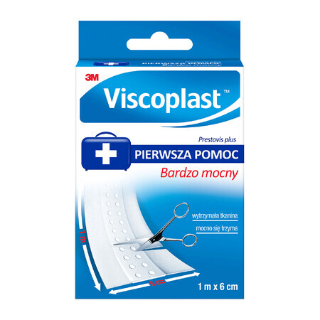 Viscoplast Prestovis Plus, escayola cortante, extra fuerte, blanca, 1 m x 6 cm, 1 pieza