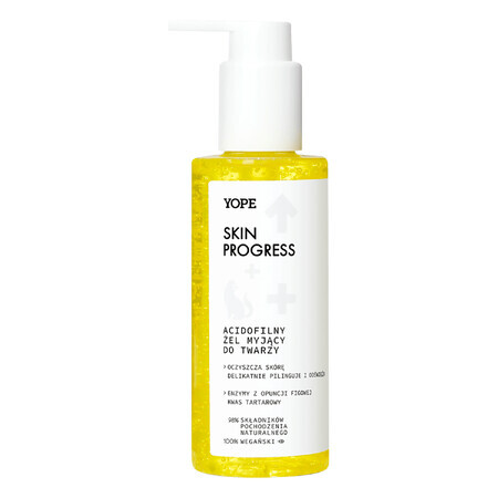 Yope Skin Progress, gel limpiador facial acidófilo, 150 ml