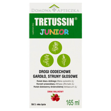 Tretussin Junior, a partir de 3 años, sabor frambuesa, 165 ml