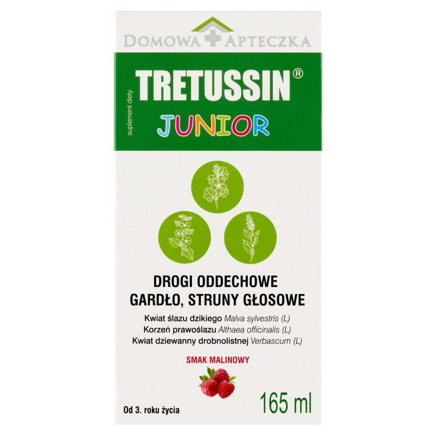 Tretussin Junior, a partir de 3 años, sabor frambuesa, 165 ml