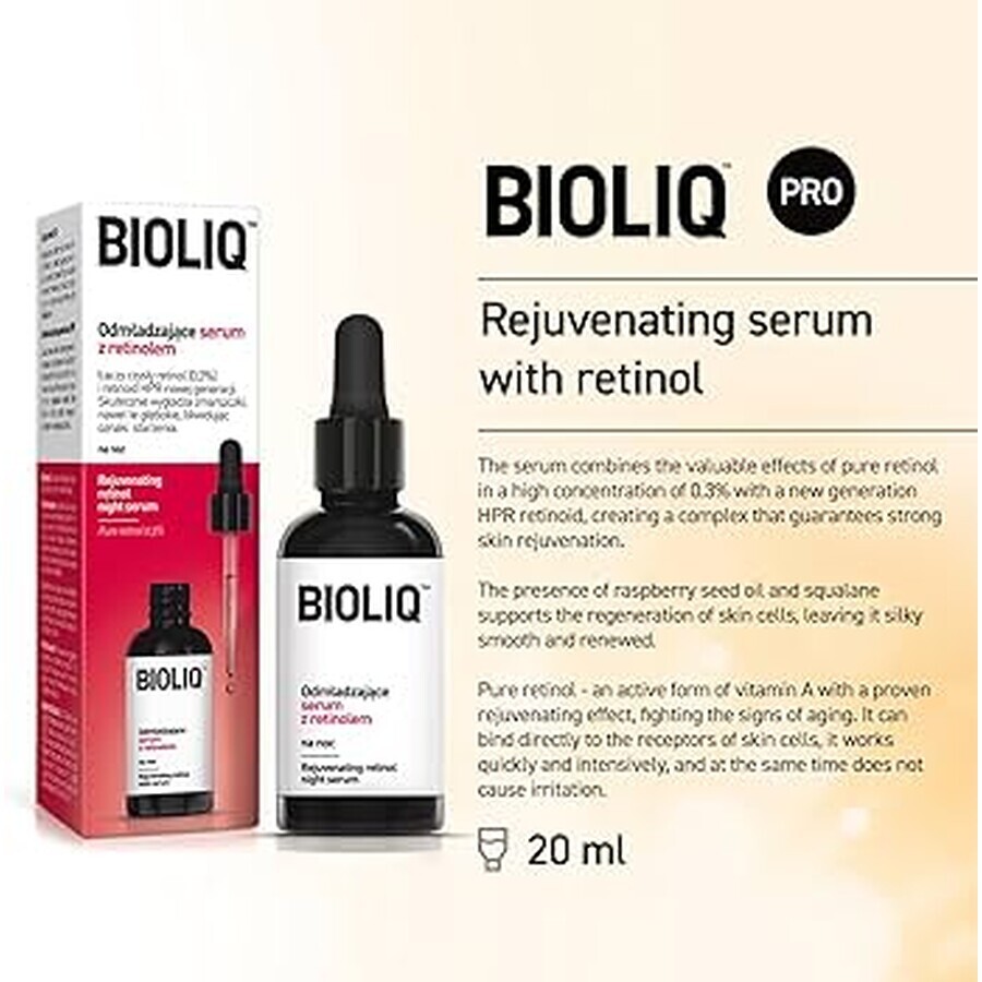 Bioliq Pro, suero rejuvenecedor con retinol, para la noche, 20 ml