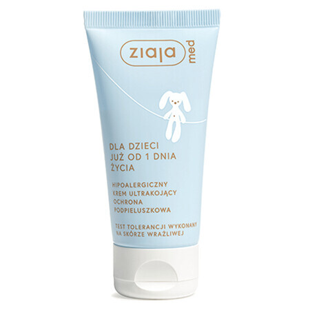 Ziaja Med, hypoallergenic ultra-allergenic cream, protection for diapers, from the first day of life, 50 ml