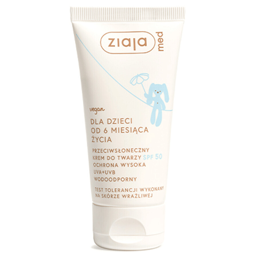 Ziaja Med, Face sun protection cream, from 6 months, SPF 50, 50 ml