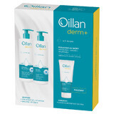 Oillan Derm+ set, creamy wash gel, 400 ml + body lotion, 400 ml + hand cream-concentrate, 75 ml gift