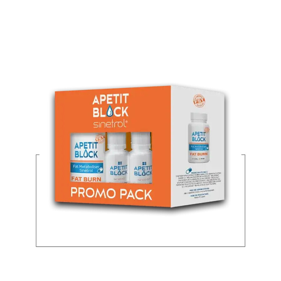 Apetit Block Sinetrol Conjunto  30 cápsulas + 2 frascos x 15 ml - para bajar de peso