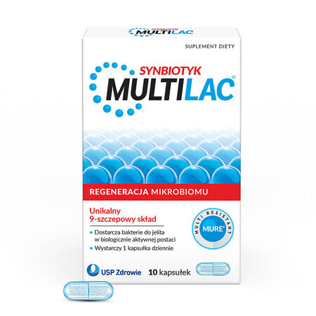 Multilac Synbiotic, 10 cápsulas FECHA CORTA