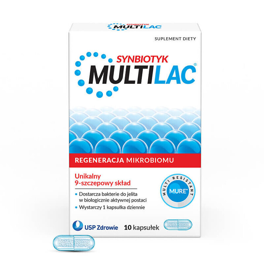 Multilac Synbiotic, 10 cápsulas FECHA CORTA