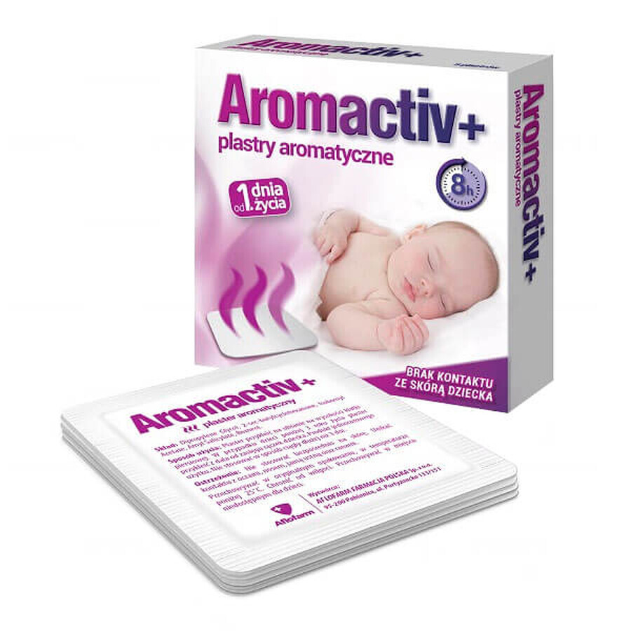 Aromactiv+, parche aromático desde el primer día de vida, 5 unidades ENVASE DEFECTUADO