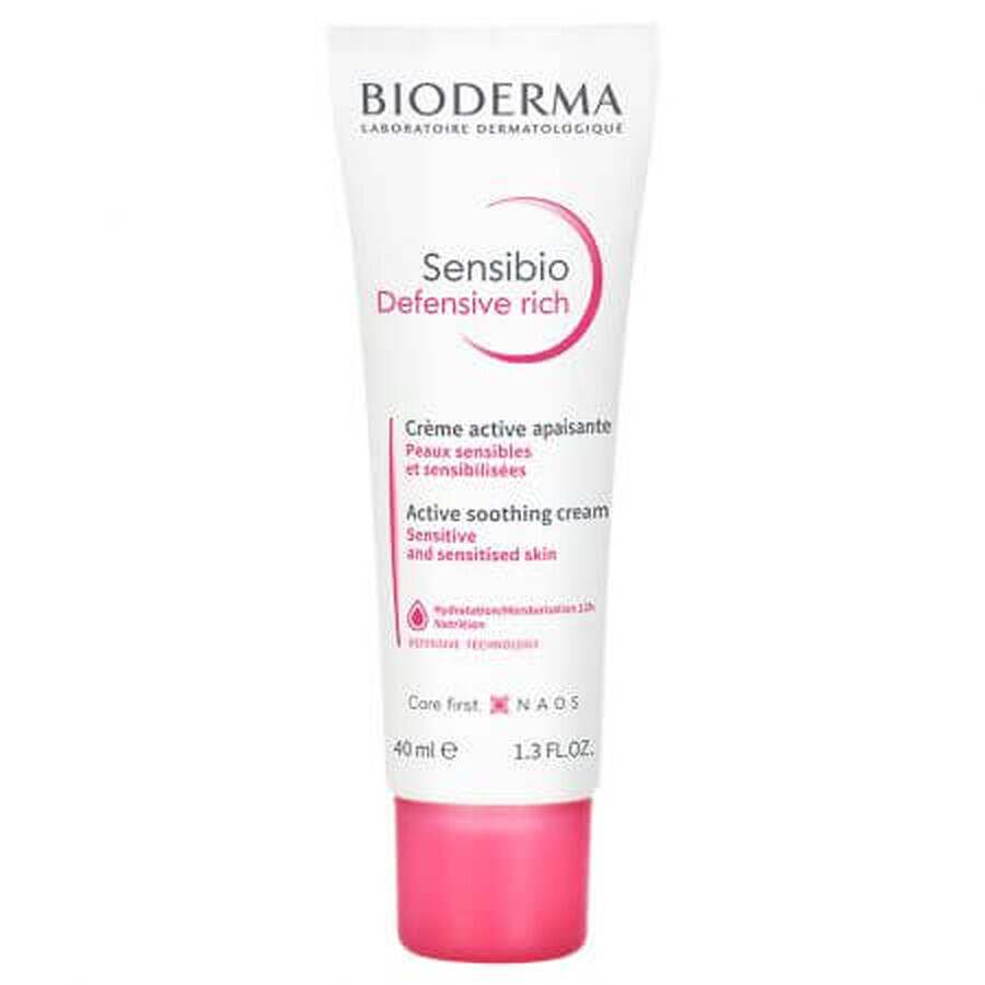 Bioderma Sensibio Crema Calmante Defensiva Rica, 40 ml