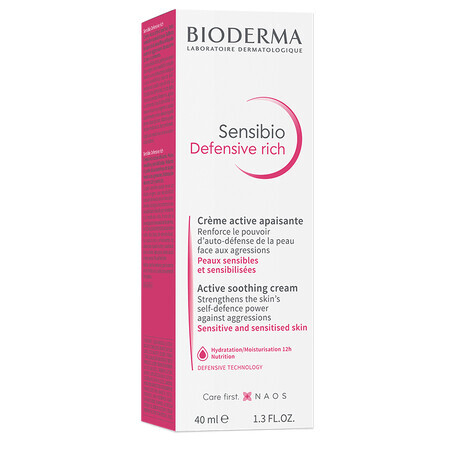 Bioderma Sensibio crema calmanta  Defensive Rich, 40 ml