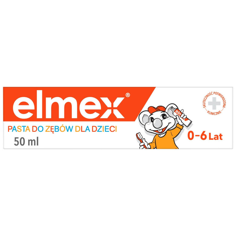 Elmex, pasta dentífrica para niños de 0 a 6 años, con flúor, 50 ml ENVASE CONTAMINADO